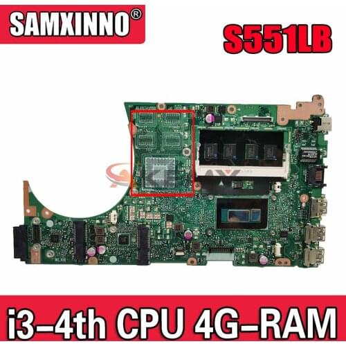 Akemy S551LB Laptop motherboard for ASUS VivoBook S551LA S551LN S551L R553L original mainboard 4G-RAM I3-4010U GM