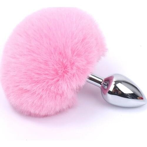 Fur Ball Design Adult Massage Balls Anal Beads Durable Stainless Steel Butt Plug Dildo Anal Plug Sex Anal Toys for Men Women