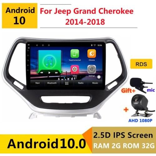 Android 10 Car DVD Multimedia Player GPS For Jeep Grand Cherokee 2014 2015 2016 2017 2018 audio auto radio stereo navigation