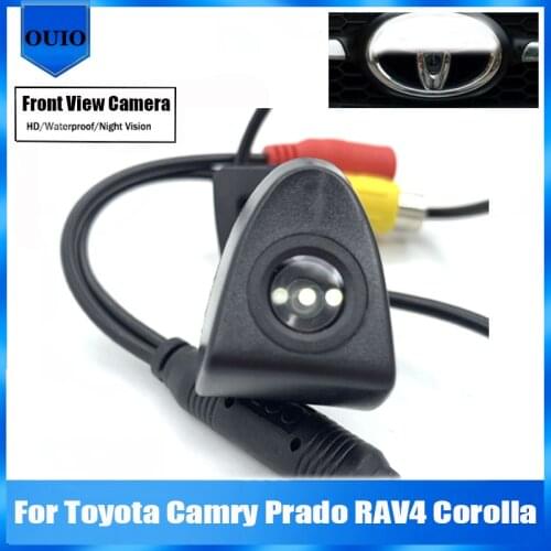 Car Front camera For Toyota Camry Prado RAV4 Corolla 2010 - 2018 Night vision waterproof Front view camera Front logo camera