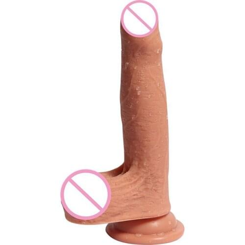 Huge Realistic Dildo Soft silicone Suction Cup Realistic Prepuce Strapon Penis For Female Masturbation Tool Adults Sex Machine