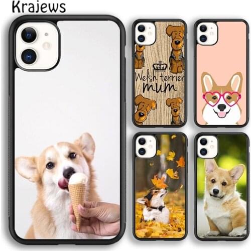 Krajews Corgi Welsh Corgi Dog Phone Case Cover For iPhone 5s 6s 7 8 plus X XS XR 11 12 pro max Samsung Galaxy S7 S8 S9 S10 Plus