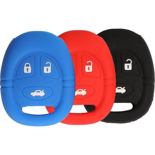Kutery 10PCS/LOT Remote Coloful Silicone Rubber Car Key Cover Case For Saab 9-3 9-5 93 95 3 Buttons Protection Replacement