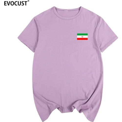 Iran National Flag fashion Summer print Summer print T-shirt Cotton Men T shirt New women TEE