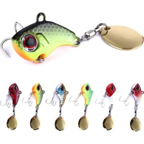 Hengjia 6Pcs Metal VIB vibration Bait Spinner Spoon Fishing Lures 9g 14g 21g Jigs Trout Bass Winter Fishing Hard Baits Tackle