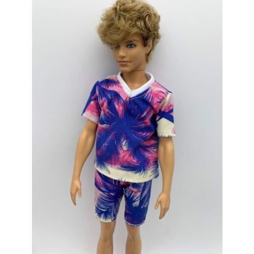 Good quality Toy clothes accessories beach pants tshirt for kem dolls BBIA96