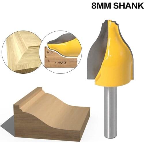 1PC 8mm Shank Panel Raiser Router Bit - Vertical - Ogee Bead - cutter woodworking bits wood milling cutter