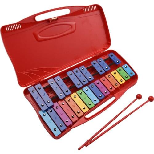 25 Notes Glockenspiel Xylophone Hand Knock Xylophone Percussion Rhythm Musical Educational Teaching Instrument Toy