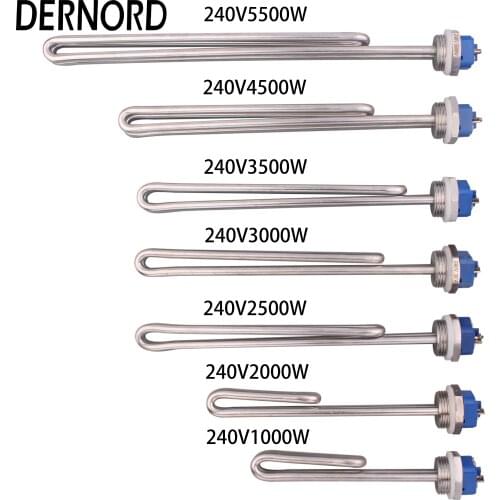 Stainless Steel 240v 1kw/2kw/2.5kw/3kw/3.5kw/4.5kw/5.5kw Foldback Screw In Heater Element with 1 INCH BSP Thread