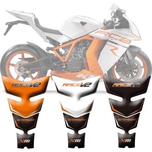 Motorcycle Tank Sticker Decals 3D Tank Pad Fishbone Protective Decals For KTM RC8 1190 2008 - 2015 2009 2010 2011 2012 2013 2014
