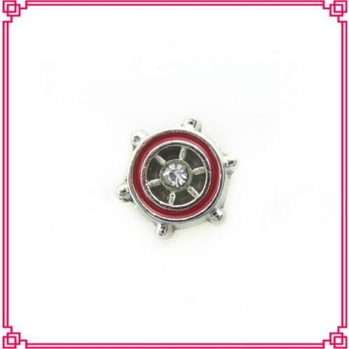 2016 New hot 20pcs/lot red rudder floating charms living glass memory floating lockets for diy jewelry