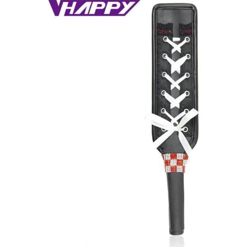 New Leather Spanking Paddle Flirt Clap Pat on Ass Male Female Sex Toys For Women Men Adult Couples Slave Game VP-PE005014A