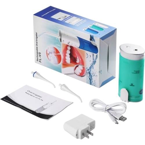 Portable Comfortable Dental Water Flosser Battery Operated with Collapsible Design Electric Oral Irrigator for Travel