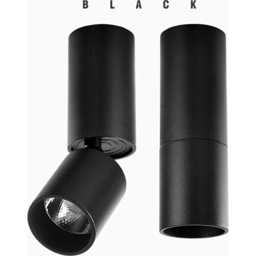 LukLoy LED Adjustable Spotlight Home TV Wall Exhibition Museum Spot Lights Black White Downlight Modern Simple Down Lights