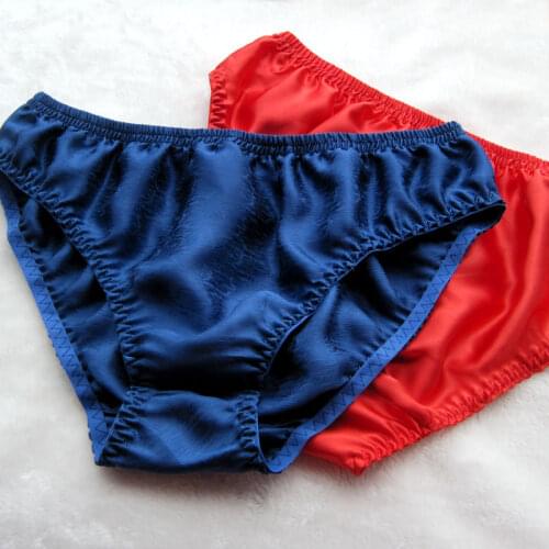 100% silk panties male trigonometric plus size panties health care breathable underwear men boxers
