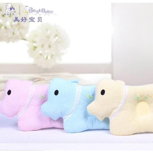 High-grade fiber cotton cartoon dog shaping pillow for infant baby neck protection sleeping comfort toy stroller pillow #39
