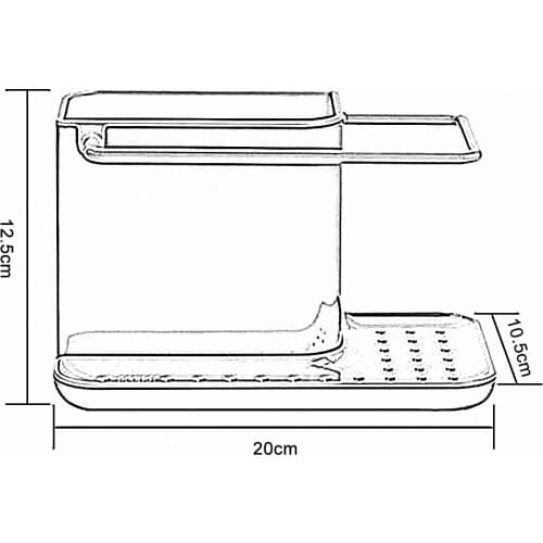 1PC Kitchen Sink Sponge Storage Rack Soap Brush Organizer Kitchen Bathroom Accessories Towel Rack Holder Plastic WY