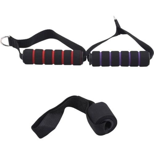 1pcs Tricep Rope Cable Attachment Handle Bar Resistance Gym Training Band D-Ring Spring Pull Rope Cable Bar Elastic String