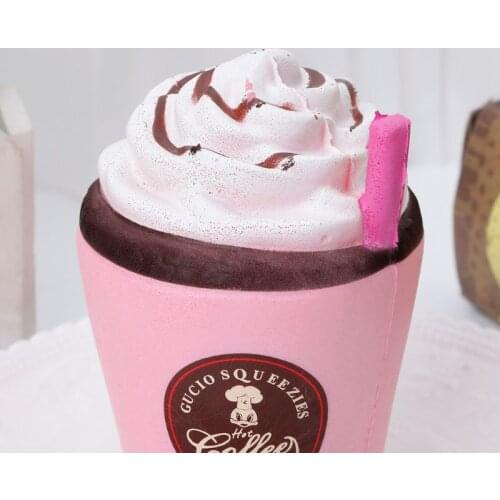 11CM Coffee Cup With Straw Squishy toys Kawaii Scent Slow Rising Squeeze Doll GXMB