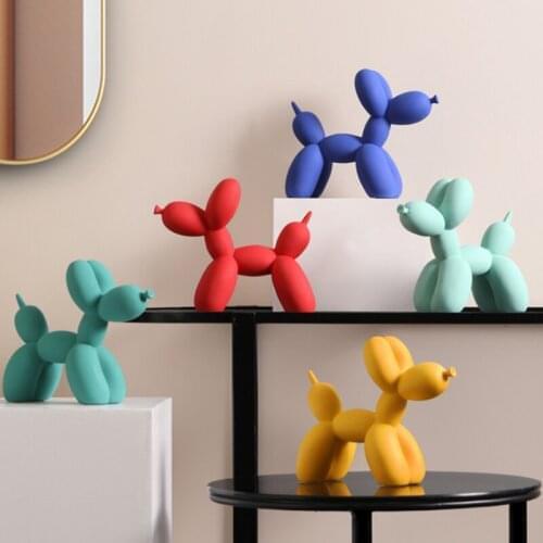2021 Balloon Dog Statue Resin Sculpture Home Decor Modern Nordic Home Decoration Accessories for Living Room Animal Figures