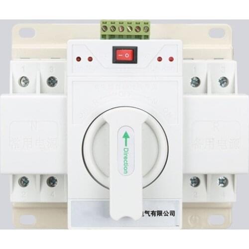2P 63A MCB type Automatic Transfer Switch Intelligent Dual Power ATS Switch
