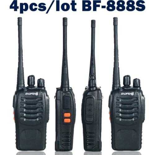 4pcs/lot Baofeng bf-888s Two Way Radio Walkie Talkie Dual Band 5W Handheld Pofung bf-888s 400-470MHz UHF Radio Scanner