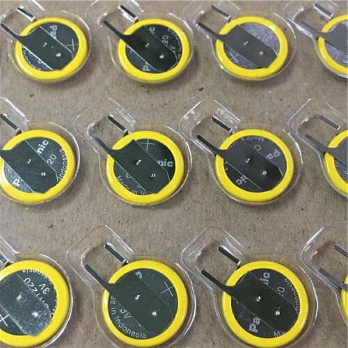 50pcs/lot Panasonic CR1220 3V Lithium Batteries Cell Button Coin Battery CR 1220 with solder feet for laptop motherboard
