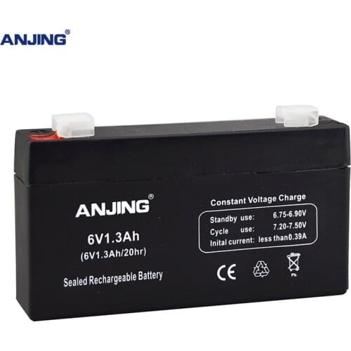 6V 1.3AH Battery 6V1.3AH for Backup Power LED emergency Light Children Toy Car Lead-acid Accumulator Replacement Maintenance