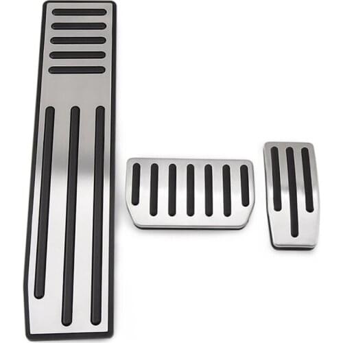 AU05 -for Tesla Model X Model S Car Stainless Steel Foot Pedal Pads Cover Brake Accelerator Rest Pedal Non Drill Accessories