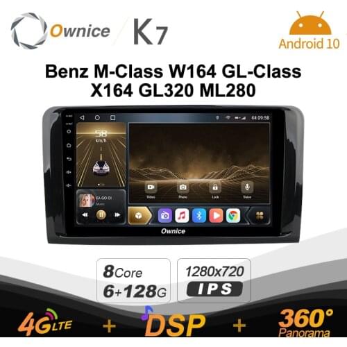Android 10 6G+128G Ownice K7 Car autoradio Multimedia for Mercedes Benz M-Class W164 GL-Class X164 GL320 ML280 radio 360 4G LTE