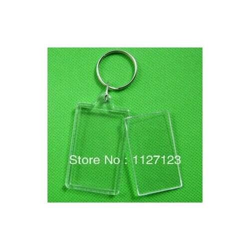 Free shipping!!!!100pcs 3.3*6cm Blank key Chain wholesale/rectangle inside diameter 2.8*4.7cm Photo frame key chain