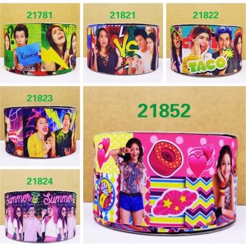 Free shipping 50 yard cartoon printed grosgrain ribbon 21824