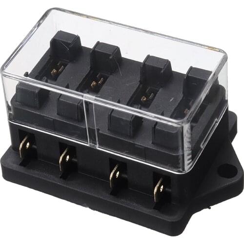 4 Way Fuse Box DC 12V 24V 40A Circuit Car Trailer Auto Blade Fuse Box Block Holder ATC ATO Fuse Holder For Car Auto Accessories