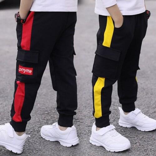Boys Pants Cargo 2021 Summer New Childrens Leisure Sports Pants Overalls Spring And Autumn Long Pant Kids Boy Casual Trousers