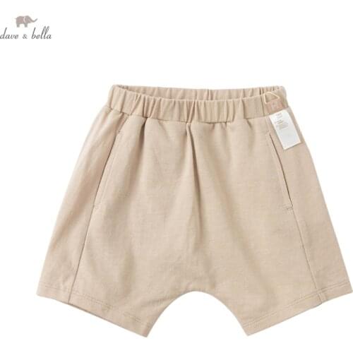 DBX17603 dave bella summer baby boys fashion cartoon pockets shorts children kids boy casual pants infant toddler trousers