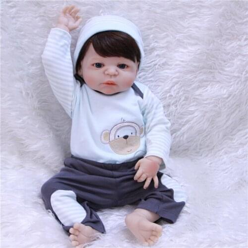 Bebes reborn full silicone reborn baby boy girl dolls alive 22"55cm can bathe child gift toy dolls