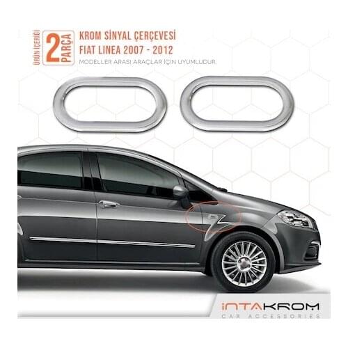Fiat Linea Chrome Signal Frame 2 Piece 2007 - 2012 Chrome Styling Accessories Modified