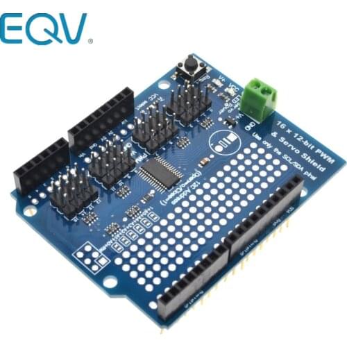 EQV IIC I2C servo shield 16 Channel 12-bit PWM/Servo Driver-I2C interface PCA9685 For Arduino Robot PWM Uno Mega R3 Replace