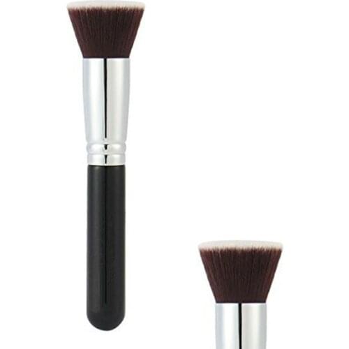 Foundation Makeup Brush Flat Top Kabuki For Face - Buffing, Stippling, Concealer - Premium Quality Synthetic Dense Bristles