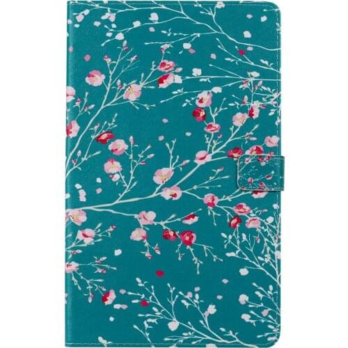 Wallet clip Fashion painted PU Skin For Samsung Galaxy Tab A Case 10.1 inch 2019 SM-T510 T515 Stand Cover Funda Tablet Shell+Pen