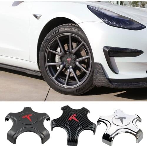 Five Claw Wheel Center Caps Hub Cover for Tesla Model 3 Lug Nut Covers Model3 Hubcaps Car Decoration Modification ABS 2017-2021