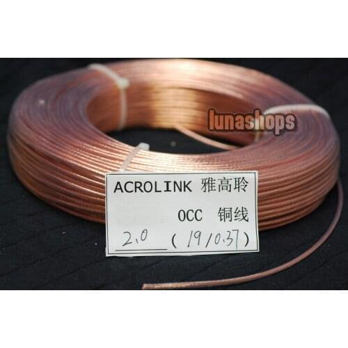 LN002497 5m Outside Dia:2mm 19Pins*0.37mm Acrolink OCC Signal Wire Cable For DIY Hifi 99.99999% Pure Copper