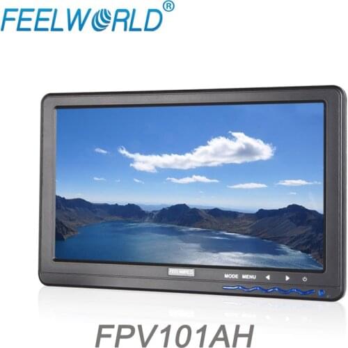 Feelworld FPV101AH 4K Monitor 10.1" IPS Panel 1024x600 High Brigtness Ground Station HD FPV Monitor HDMI VGA Audio Video