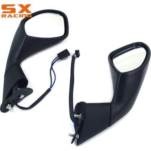 Motorcycle Street Bike Side Rearview Mirror With Turn Light For Aprilia RSV Mille R 1000 2004-2009