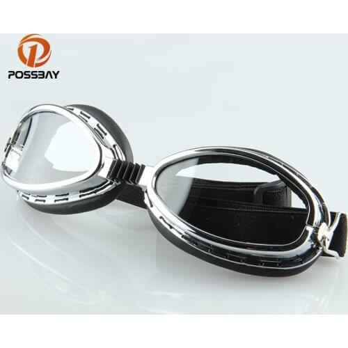 Motorcycle Vintage Retro Sport Pilot Goggles Anti-UV Dustproof Snowmobile Glasses Helmet Eyewear For Harley Cafe Racer