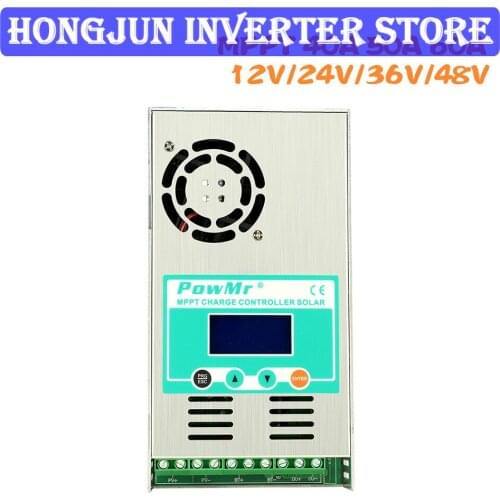MPPT 60A 50A 40A 30A Solar Charger and Discharger Controller 12/24/36/48V with Intelligent Fan