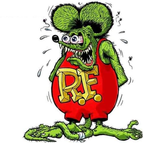 Cartoon 3D Car Sticker Decal FOR RAT FINK Auto Accessories Car Window PVC 13cm X 11cm