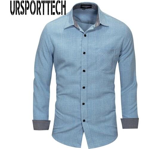 Plaid Shirt 2019 New Autumn Winter Blue Checkered Shirt Men Shirts Long Sleeve Chemise Homme Cotton Male Check Shirts