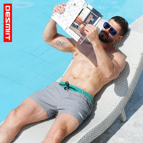Desmiit Board Shorts Men Bermuda Surf Swim Shorts Quick Dry Man Boardshorts Beach Swimwear Sport Short Liner