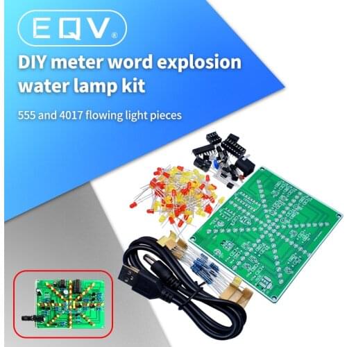 Fireworks red yellow Double Color Flashing Lights DIY Kit Strobe NE555 + CD4017 Electronic Practice Learning Kits Suite Parts